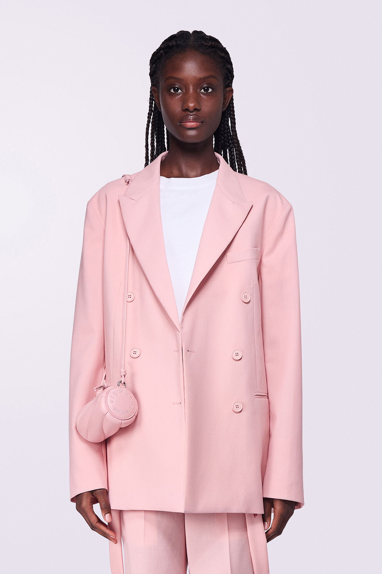 Mella Leather Micro Bag Pink
